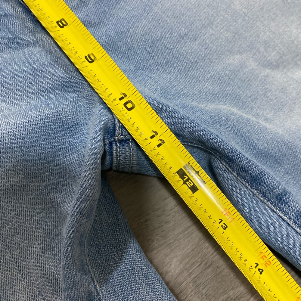 Quince Bella Stretch High Rise Kick Flare 29 Jeans Frosted Blue FLAW - Picture 9 of 10